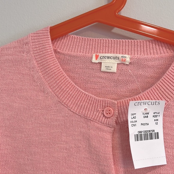 Crewcuts pink ruffle trimmed cardigan - Picture 2 of 4
